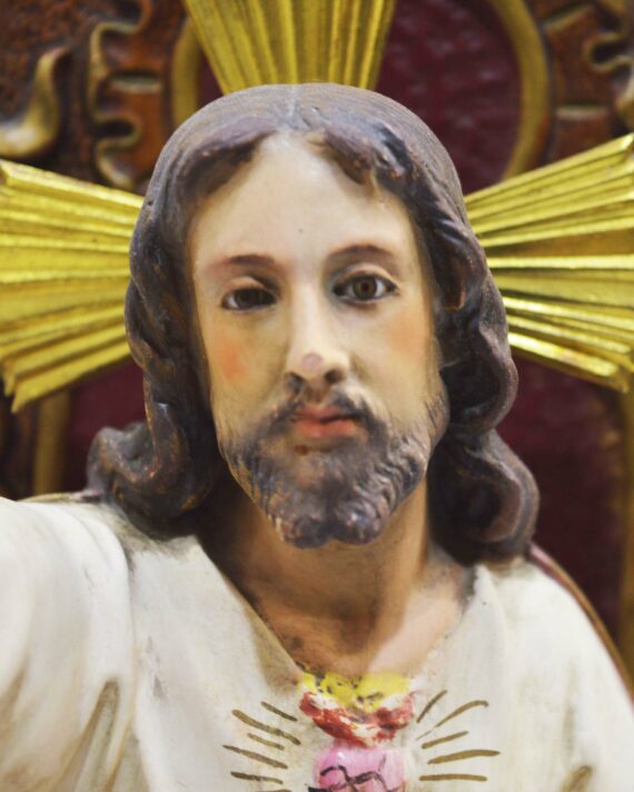 Sagrado corazón de jesus arte cristiano de olot